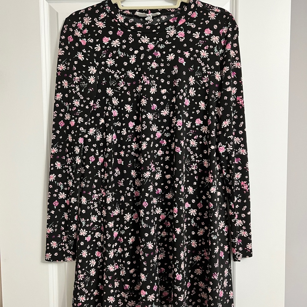 BCBG Generation Floral Long Sleeve Mini Dress